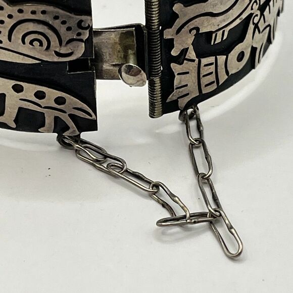 925 CF made in Mexico “Los Ballesteros Taxco” Artistic Bracelet - Picture 4 of 7